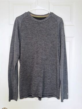 Men's Grey Smartwool Merino 250 Long Sleeve Shirt - size L